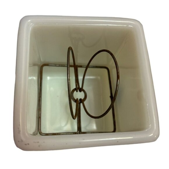 1930s Ceramic Houze Glass Co. Playing Card Lamp Milk Glass - Picture 5 of 7